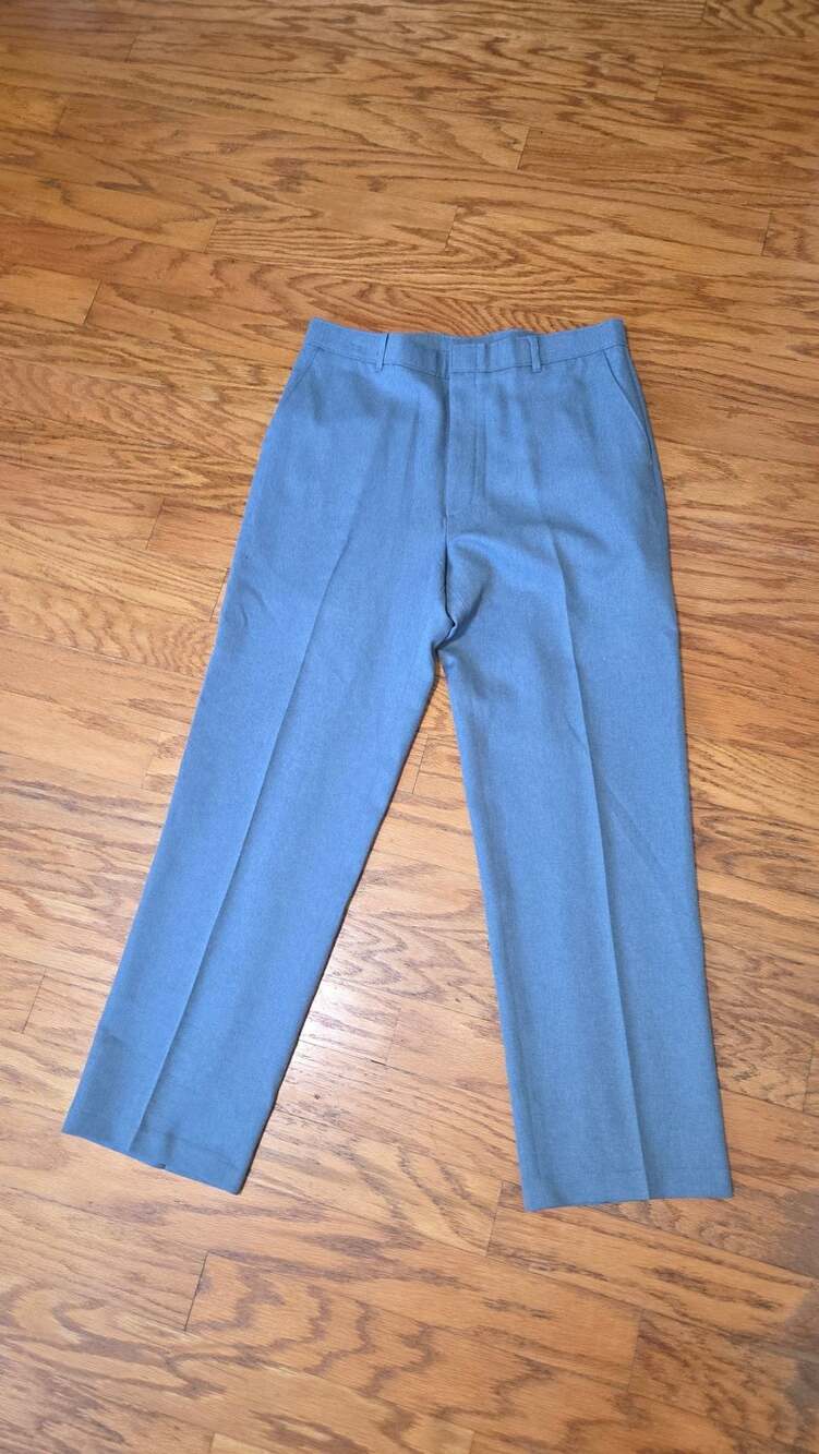 Vintage Levi's Action Slacks Blue Dress Pants Trousers 100% Polyester W36 L31